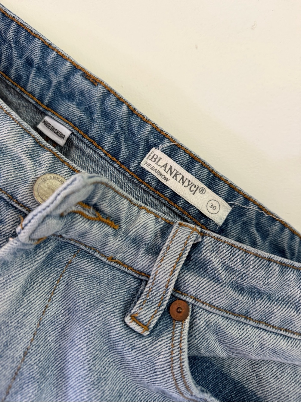 Blank NYC Light Blue Distressed Denim Cutoff Shorts